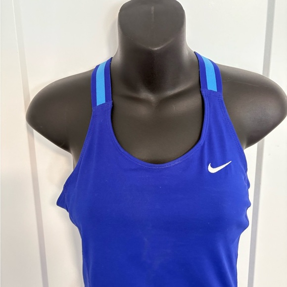 NIKE Dry Fit Racer Back Blue Tank Top Size Small - Picture 2 of 10